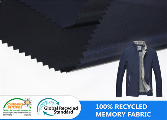 % 100 Geri Dönüşümlü Plastik Şişe Polyester Bellek Gibi Su İtici Kışlık Ceket Kumaş