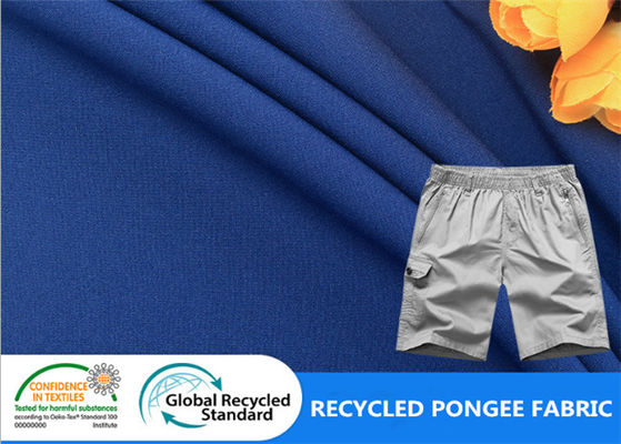 Spor Pantolonları İçin Mekanik Gerilmiş Boyalı 80GSM Geri Dönüşümlü PET Kumaş