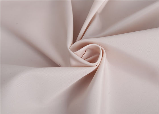 107GSM 75D Kaplamalı Pembe Polyester Kumaş WR Dokuma Düz Bellek Rüzgarlık Ceket Malzemesi